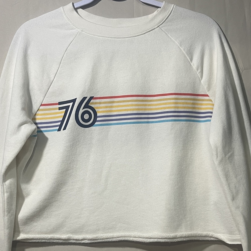 MOSSIMO "Y2K"Ladies Lightweight Comfy Crop Sweater Beige Long Sleeves Size Small